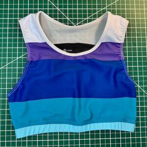 OISELLE Sports Bra‎ Womens Small Colorblock Racerback Running